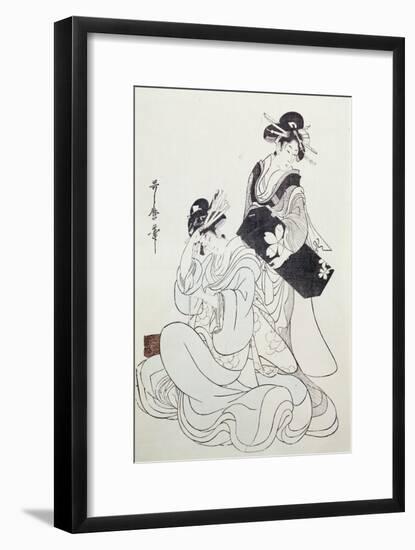 Two Female Figures-Kitagawa Utamaro-Framed Giclee Print