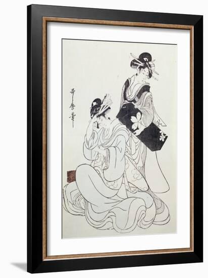 Two Female Figures-Kitagawa Utamaro-Framed Giclee Print