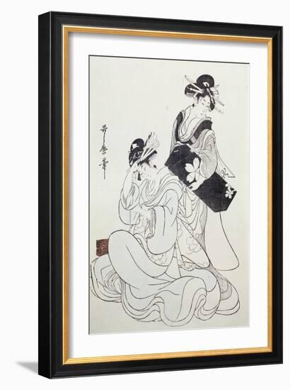 Two Female Figures-Kitagawa Utamaro-Framed Giclee Print