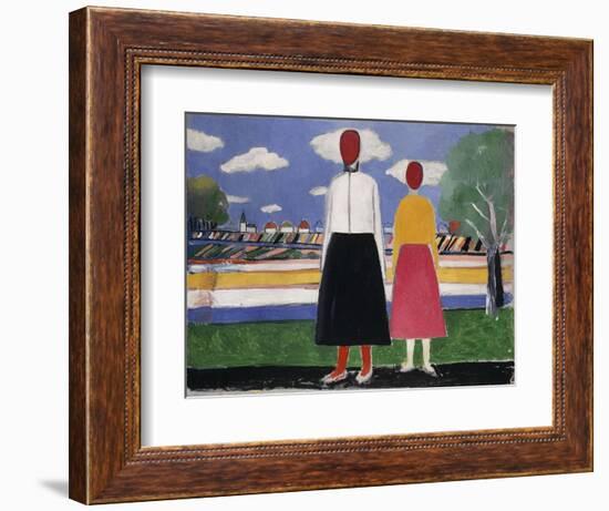 Two Figures in a Landscape-Kasimir Malevich-Framed Giclee Print