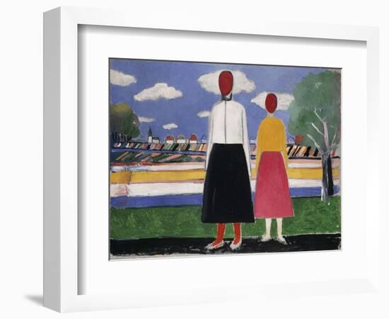 Two Figures in a Landscape-Kasimir Malevich-Framed Giclee Print