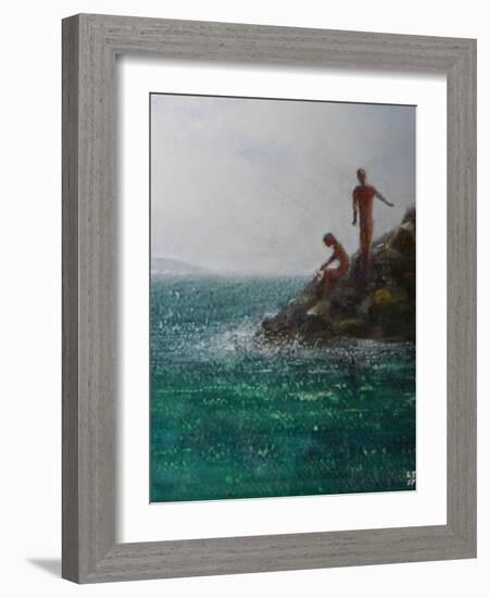 Two figures in the ricks-Lincoln Seligman-Framed Giclee Print
