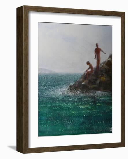 Two figures in the ricks-Lincoln Seligman-Framed Giclee Print