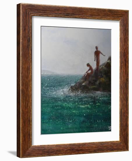 Two figures in the ricks-Lincoln Seligman-Framed Giclee Print