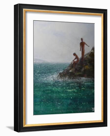 Two figures in the ricks-Lincoln Seligman-Framed Giclee Print