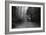 Two Figures Walking in Distance in Woodland-Sharon Wish-Framed Photographic Print