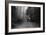 Two Figures Walking in Distance in Woodland-Sharon Wish-Framed Photographic Print