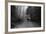 Two Figures Walking in Distance in Woodland-Sharon Wish-Framed Photographic Print