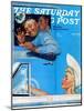 "Two Flirts" Saturday Evening Post Cover, July 26,1941-Norman Rockwell-Mounted Giclee Print