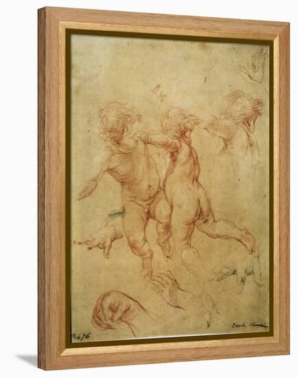 'Two flying putti', study, 1740s-Pompeo Batoni-Framed Premier Image Canvas
