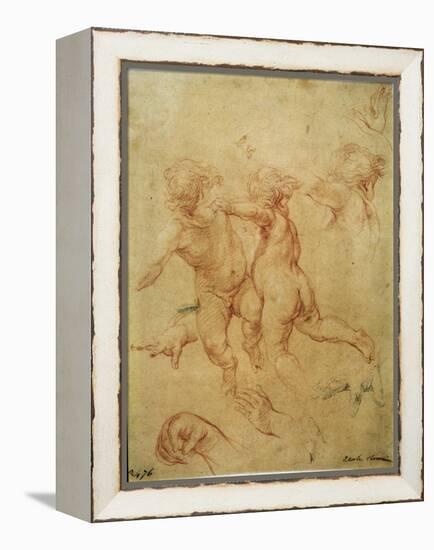 'Two flying putti', study, 1740s-Pompeo Batoni-Framed Premier Image Canvas