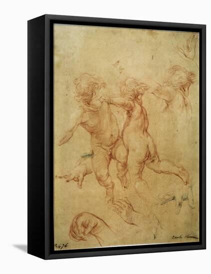 'Two flying putti', study, 1740s-Pompeo Batoni-Framed Premier Image Canvas