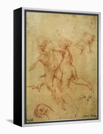 'Two flying putti', study, 1740s-Pompeo Batoni-Framed Premier Image Canvas