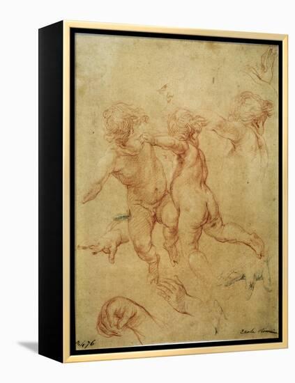 'Two flying putti', study, 1740s-Pompeo Batoni-Framed Premier Image Canvas