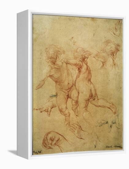 'Two flying putti', study, 1740s-Pompeo Batoni-Framed Premier Image Canvas