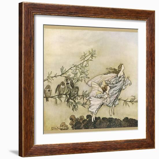 Two Flying-Arthur Rackham-Framed Photographic Print