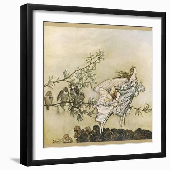 Two Flying-Arthur Rackham-Framed Photographic Print