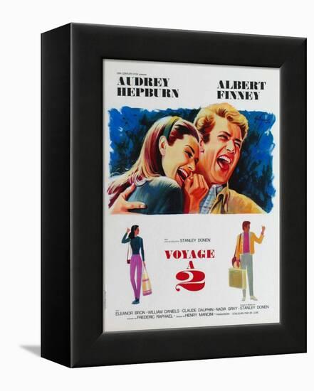 Two for the Road, French Movie Poster, 1967-null-Framed Stretched Canvas