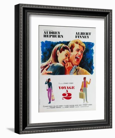 Two for the Road, French Movie Poster, 1967-null-Framed Premium Giclee Print