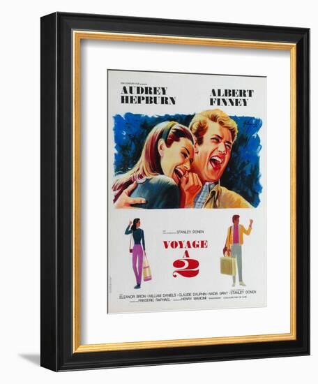 Two for the Road, French Movie Poster, 1967-null-Framed Premium Giclee Print