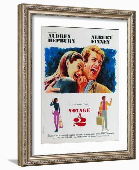 Two for the Road, French Movie Poster, 1967-null-Framed Art Print