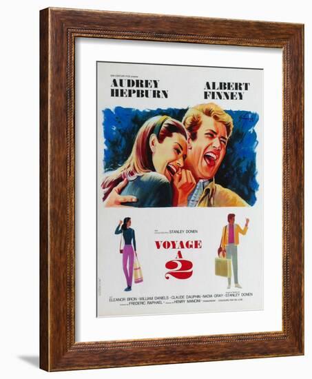 Two for the Road, French Movie Poster, 1967-null-Framed Art Print