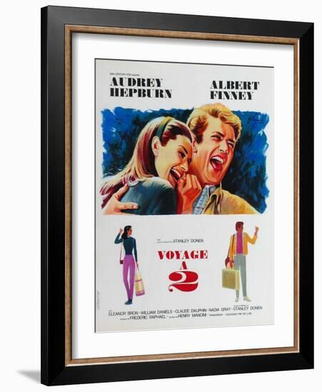 Two for the Road, French Movie Poster, 1967-null-Framed Art Print