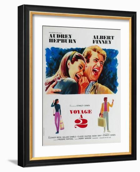 Two for the Road, French Movie Poster, 1967-null-Framed Art Print