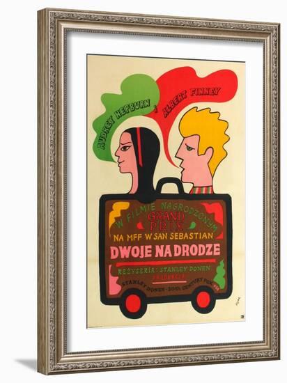 Two for the Road, Polish Movie Poster, 1967-null-Framed Premium Giclee Print