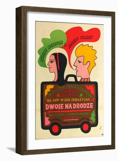 Two for the Road, Polish Movie Poster, 1967-null-Framed Premium Giclee Print