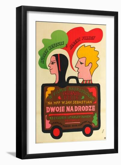 Two for the Road, Polish Movie Poster, 1967-null-Framed Premium Giclee Print