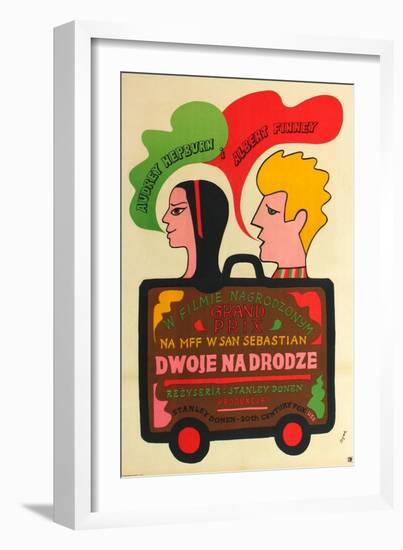 Two for the Road, Polish Movie Poster, 1967-null-Framed Premium Giclee Print