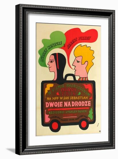 Two for the Road, Polish Movie Poster, 1967-null-Framed Premium Giclee Print
