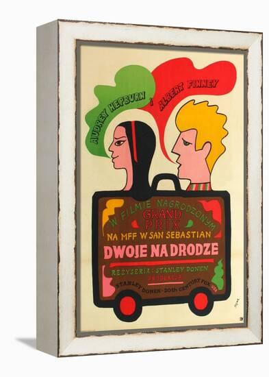 Two for the Road, Polish Movie Poster, 1967-null-Framed Stretched Canvas