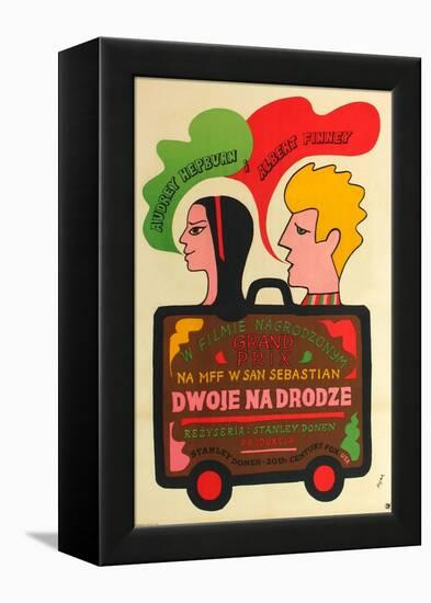 Two for the Road, Polish Movie Poster, 1967-null-Framed Stretched Canvas