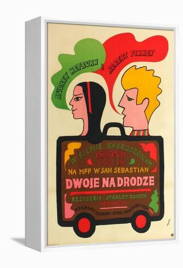 Two for the Road, Polish Movie Poster, 1967-null-Framed Stretched Canvas