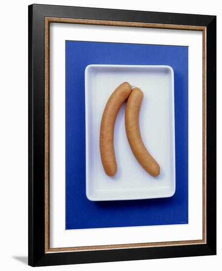 Two Frankfurters in Shallow Bowl-Barbara Bonisolli-Framed Photographic Print