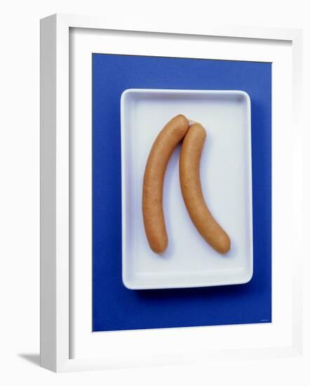 Two Frankfurters in Shallow Bowl-Barbara Bonisolli-Framed Photographic Print