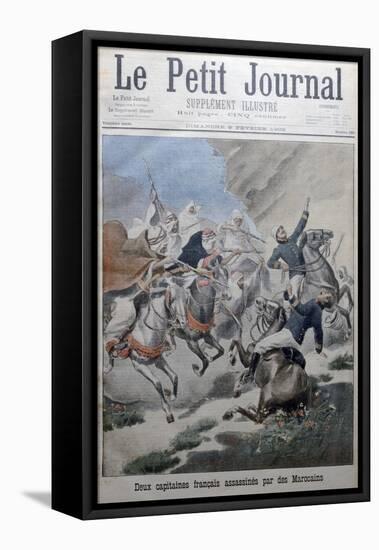 Two French Army Captains Attacked and Killed by Morrocans, Morocco, 1902-null-Framed Premier Image Canvas