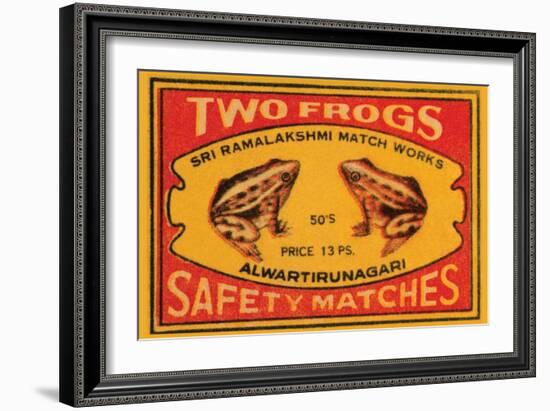 Two Frogs Safety Matches-null-Framed Art Print