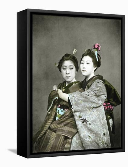 Two Geisha Girls, C.1880-null-Framed Premier Image Canvas