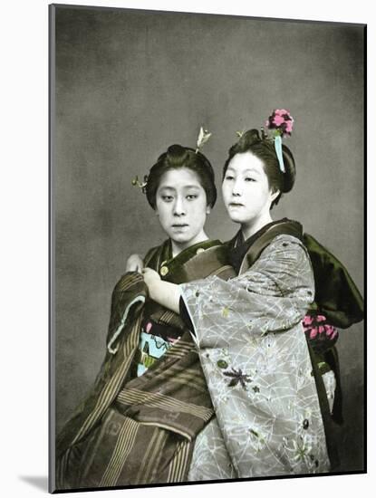 Two Geisha Girls, C.1880-null-Mounted Photographic Print