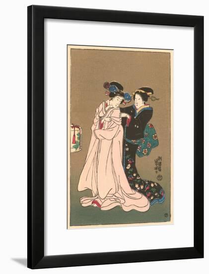 Two Geishas-null-Framed Art Print