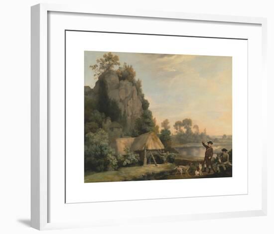 Two Gentlemen Going a Shooting, with a View of Creswell Crags, Taken on the Spot-George Stubbs-Framed Premium Giclee Print
