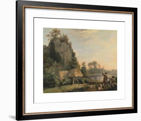 Two Gentlemen Going a Shooting, with a View of Creswell Crags, Taken on the Spot-George Stubbs-Framed Premium Giclee Print