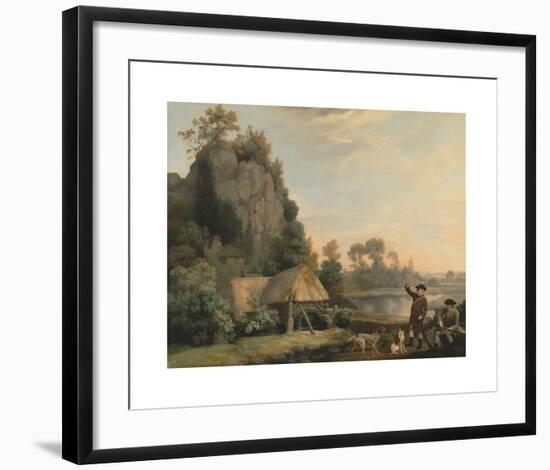 Two Gentlemen Going a Shooting, with a View of Creswell Crags, Taken on the Spot-George Stubbs-Framed Premium Giclee Print