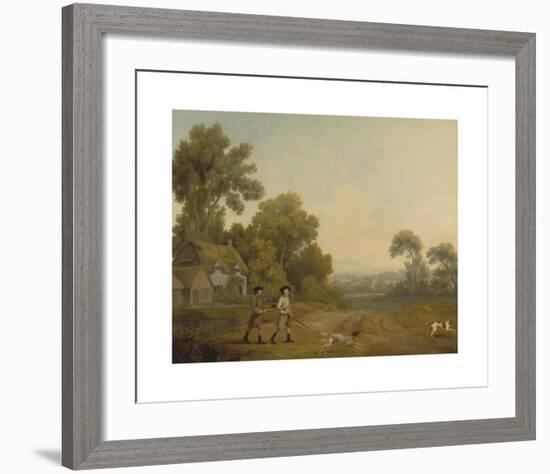 Two Gentlemen Going a Shooting-George Stubbs-Framed Premium Giclee Print