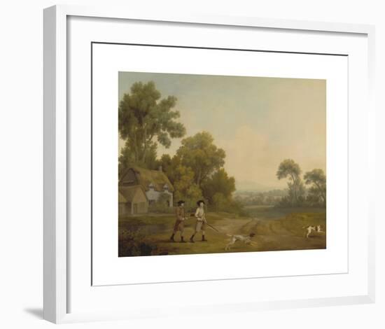 Two Gentlemen Going a Shooting-George Stubbs-Framed Premium Giclee Print