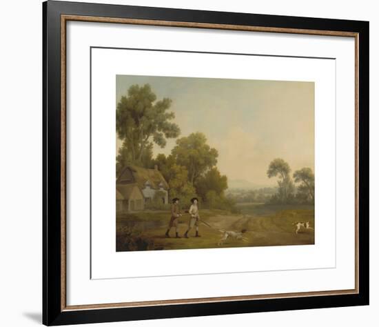 Two Gentlemen Going a Shooting-George Stubbs-Framed Premium Giclee Print