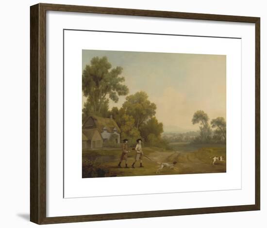 Two Gentlemen Going a Shooting-George Stubbs-Framed Premium Giclee Print